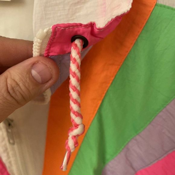 Vintage Outer stuff 2 Windbreaker Full Zip 80’s  90’s White Womens SZ Small - Picture 6 of 10